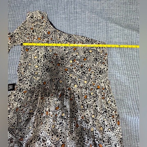 Express Versatile Rachel Zoe Printed One Shoulder Ruffle Mini Dress - Picture 8 of 14